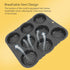 8 29.8x25.5x3cm Hamburger Bun Silicone Cavity Heat Non Stick Easy Release Hamburger Bread Bakery Pan for Home Baking