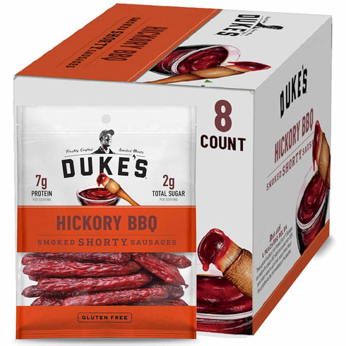 Duke's Pork Hickory Peach BBQ Smoked Shorty Sausages, 7g Protein Per Serving,