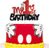 BEISHIDA Boys Mouse Cake Toppers, Mouse Birthday Party Decorations for My 1st Birthday Red and Black Supplies for Kids