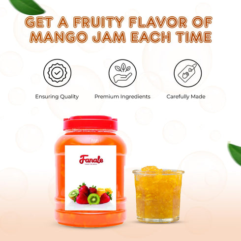 10 JAM003 Fanale Premium Flavoring Jam for Bubble Tea | Mango Flavor Fruit Jam | for Boba Tea, Smoothie Paste, Slushes