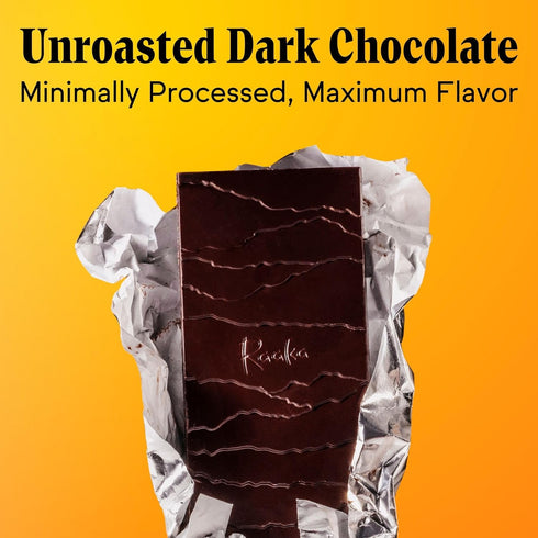 Raaka Chocolate Bananas Foster 66% Cacao Dark Chocolate, Organic, Vegan, Fair Trade, Gluten Free, Kosher, 1.8oz Bars,