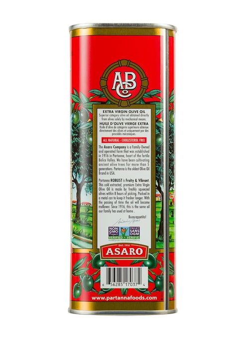 100% -33.8 oz (1 Partanna Robust Extra Virgin Olive Oil - Premium Castelvetrano Oil-High Polyphenol-First Cold Pressed