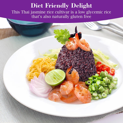 5 Lb Fusion Select Riceberry Rice - Nutrient-Dense Purple Whole Grain Rice Rich in Fiber & Anthocyanins - Subtly Sweet