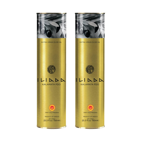 Iliada Kalamata PDO Extra Virgin Olive Oil, 750ml Round Tin | Multi-Awarded