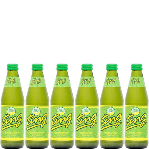 D&G Ting Ting, Sparkling Jamaican Grapefruit Flavored Beverage, 10.14oz Glass Bottle (Pack of 6,