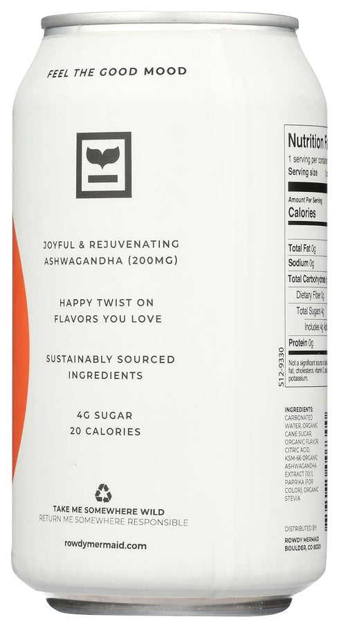 ROWDY GOOD 12 , Mood Orange Soda, Ounce