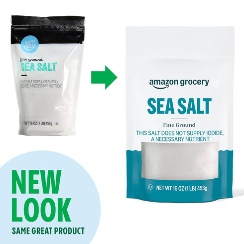 16 Oz Amazon Grocery, Sea Salt, Fine Ground