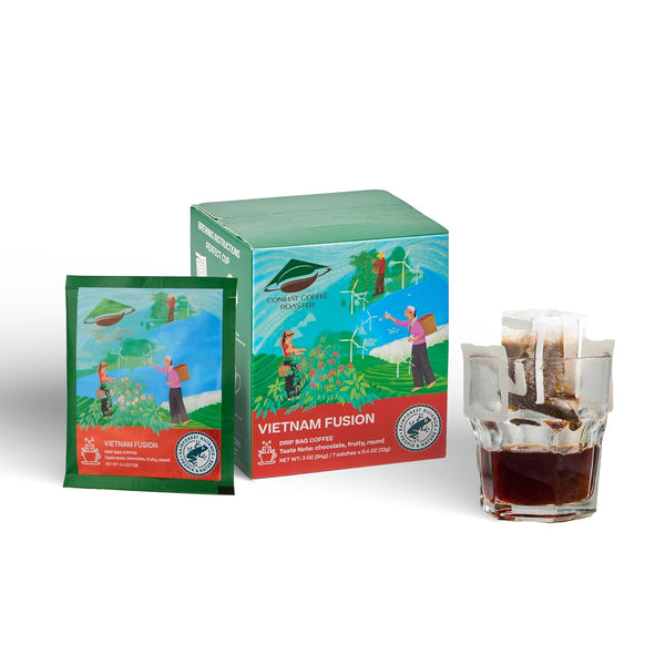 Conihat Drip Coffee Bags - Vietnamese Premium Arabica & Robusta Blend, Medium