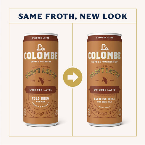 11 oz (Pack 12) La Colombe Coffee, S'mores Latte, Cold Brew Draft Latte, fl Cans