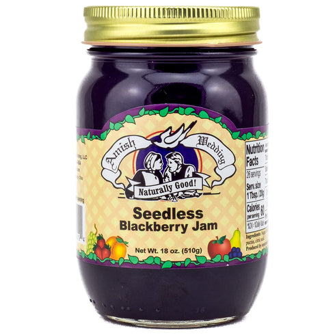 18oz (Pack 2) Amish Wedding Seedless Blackberry Jam