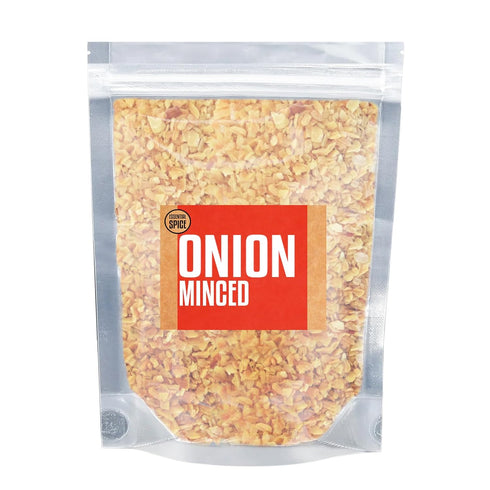 (18 Essential Spice Minced Onion Bold, Savory & Slightly Sweet Flavor Dried Chopped Onion for Soups, Stews, Sauces