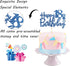 Royal Blue Glitter Happy 18th Birthday Cake Topper, Cheers to 18 Years Party Supplies