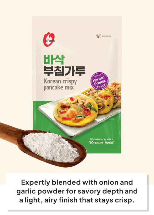 2.2lb (1kg), Korean Food Crispy Pancake Mix, Korean-Style Savory Pancake Batter, Perfect for Kimchi, Seafood & Veggie