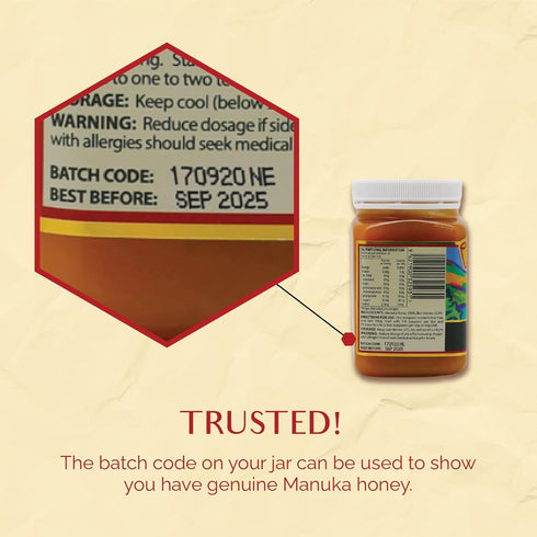 Bee Zesty 500g Nectar Ease - Manuka Honey with Bee Venom - by Nelson Honey New Zealand
