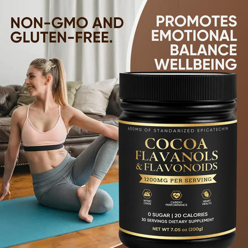 MAIA CEREMONIAL 1200mg 200g High Flavanol Cacao Powder, with Flavanols &nattokinase, Epicatechin Blend for Supports