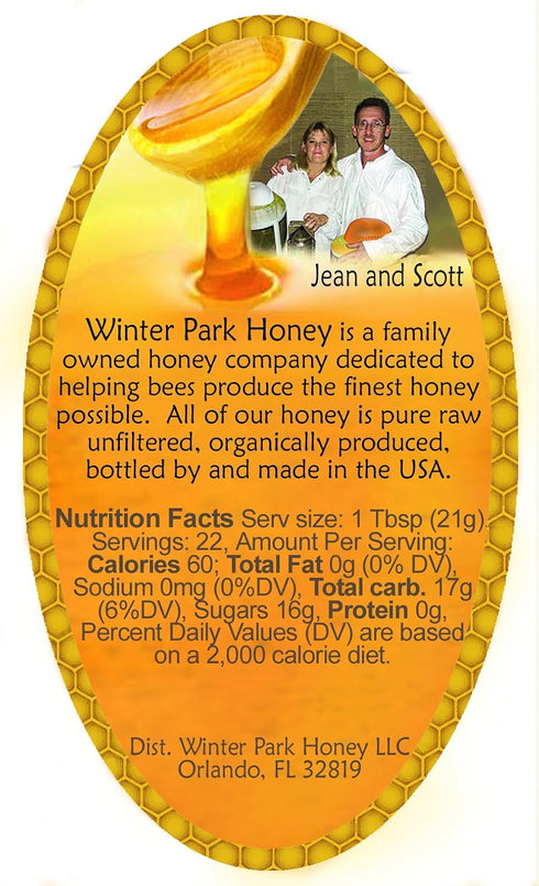 16 Oz Buckwheat Honey with Cinnamon and Turmeric (Joint Health)