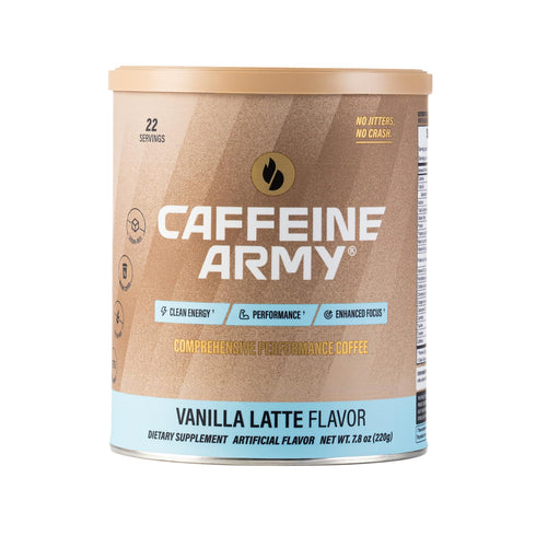 CAFFEINE ARMY Vanilla Latte | Functional Coffee with Collagen Peptides, MCTs, CoQ10