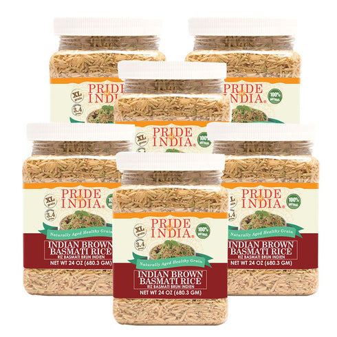 Pride Of India - PACK of 6 - Extra Long Brown Basmati