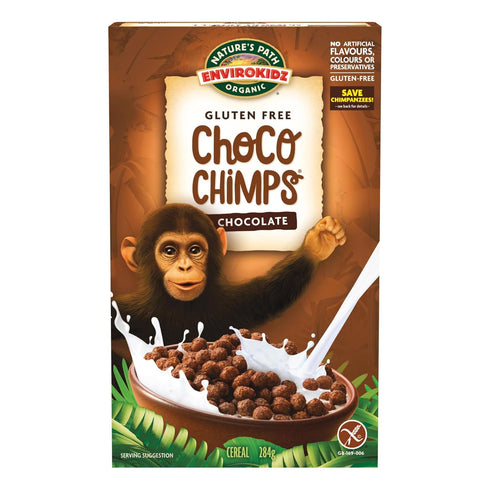 10 oz (Pack 1), EnviroKidz Organic Choco Chimps Cereal, of Chocolate, Gluten Free, Non-GMO, Fair Trade, by Nature's