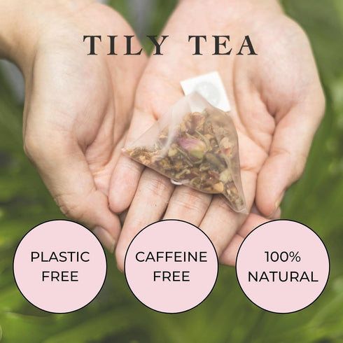 5 10 Tily Tea Assorted Herbal Tea Box - Flavors of Caffeine-Free Tea - Morning Shine, Through the Day, Evening Calm