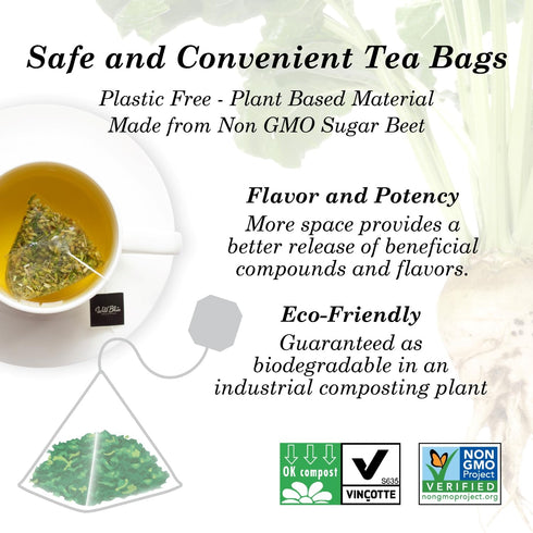20 Wild Bliss Organic Yarrow Tea - Caffeine Free Herbal Tisane - Pharmacopoeia Potency - Plant Based Tea Bags