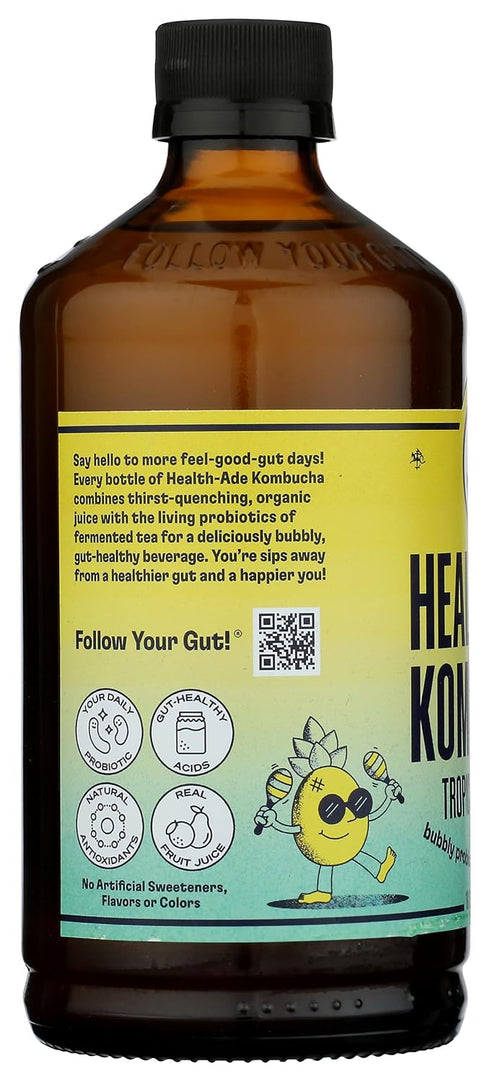 16 Oz Health Ade, Kombucha Tropical Punch Organic, Fl