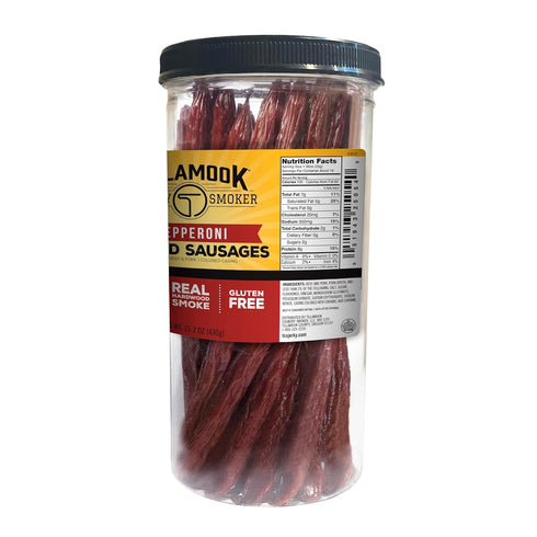 Country 15.2 20 Count Tillamook Smoker Real Hardwood Smoked Sausages, Pepperoni, Ounce Tall Jar