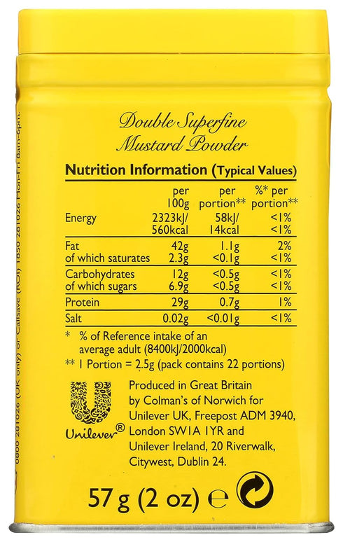 Colman's Original English Dry Mustard Powder - Imported Flavor