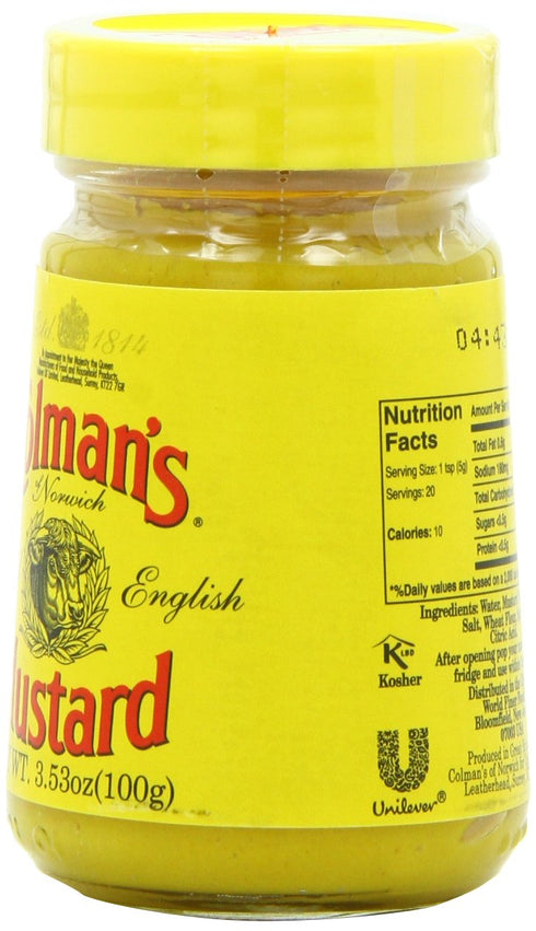3.53-Ounce (Pack 6) Colman's Original English Prepared Mustard, Jars