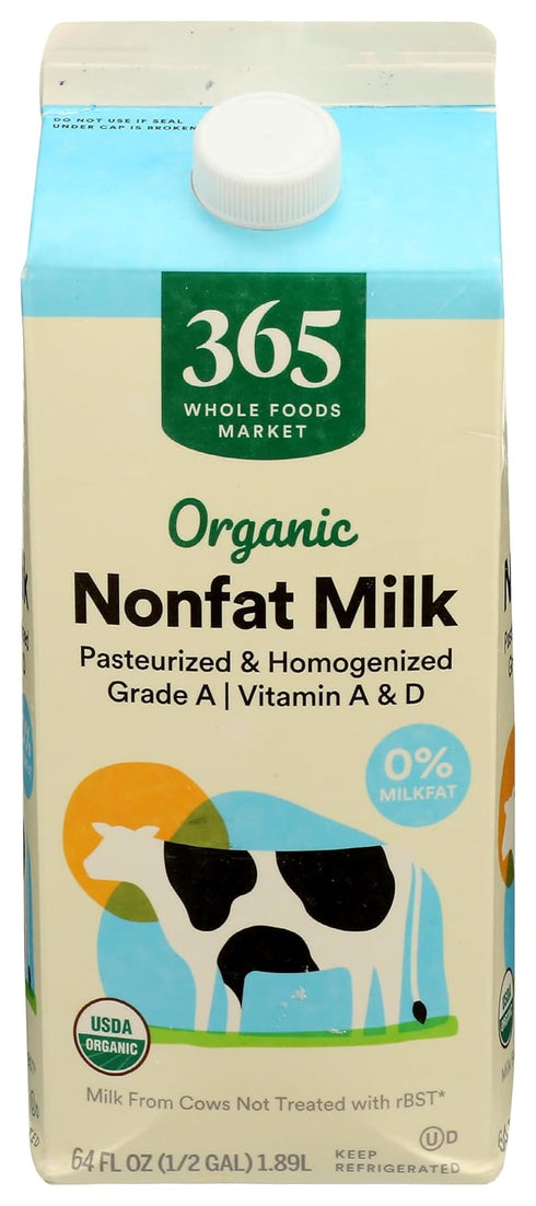 365 by Whole Foods Market , Organic Fat Free Milk, 64 oz
