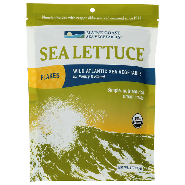 Maine Coast Sea Vegetables Organic Sea Lettuce Flakes, 4 oz (Pack of