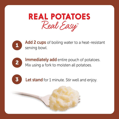 100% 4 4 (Pack 12) Idahoan Loaded Baked Mashed Potatoes, Naturally Gluten-Free, Real Idaho Potatoes, servings per bag