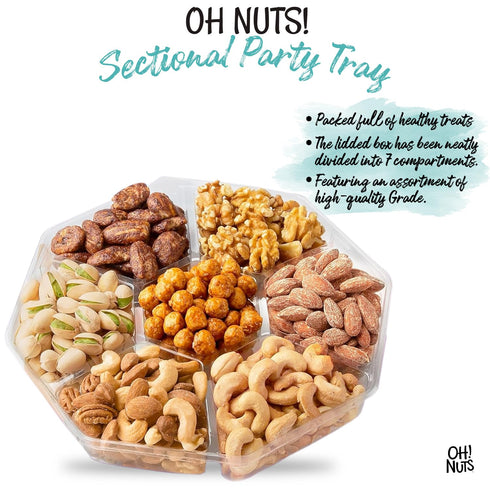 7 Oh! Nuts Variety Nuts Gift Basket - Healthy Food Assorted Nuts Gifts Baskets - Holiday Gourmet Gift Boxes - Gift Box