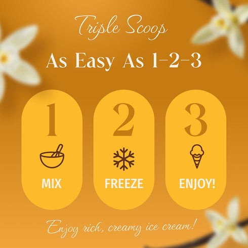 (2) 5 2 (2 Pack, Triple Scoop - Premium Vanilla Ice Cream Mix For Ice Cream Maker. Simple, Easy, Delicious. From