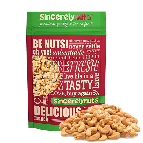 Sincerely Nuts Whole Cashews - Roasted and Unsalted | High in Protein