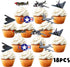 LETLIMIT 18pcs Military Airplane Dessert Cupcake Topper Aviation Aircraft Theme Decor Supplies Baby Shower Children Boy