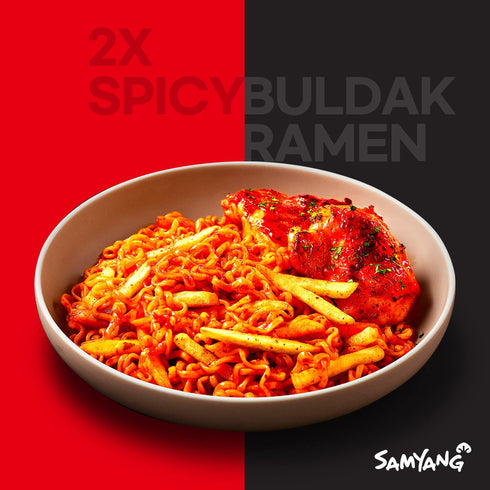 2X (Pack 6) Samyang Buldak Spicy Hot Chicken Stir Fried Cup Noodles