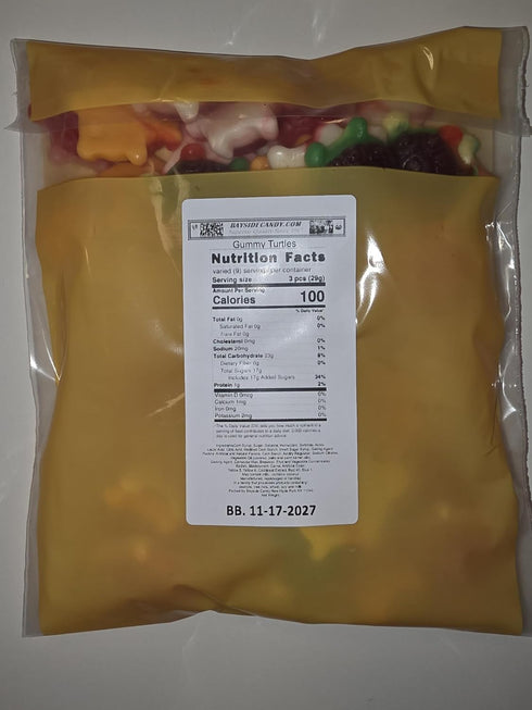 Gummy Gummy Gummy (4.4LB) Bayside Candy Jelly Filled Turtles - Turtles Candy - Jelly Filled Turtles Candy