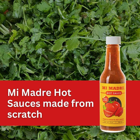 100 5 (Pack 3) Mi Madre Tomato Based Hot Sauce, Handcrafted in Puerto Rico, Percent Natural, Ounce
