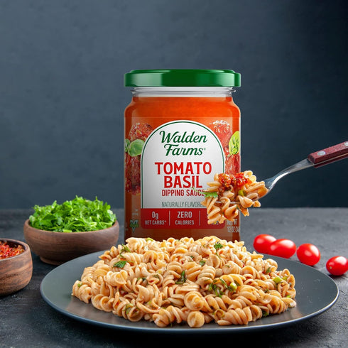 12 oz Walden Farms Tomato Basil Pasta Sauce Zero Calorie, Sugar Free, Keto & No Carb Sauce for Pasta, Veggies & More