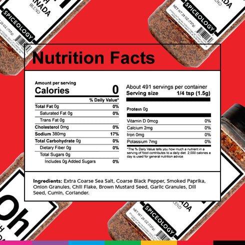 26 oz Spiceology - Oh Canada Steak Seasoning - All-Purpose BBQ Rubs, Spice Blends and Seasonings - Use on: Chicken