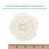 4 Count Global Sugar Art Peony Rose Sugar Cake Flowers, White, by Chef Alan Tetreault