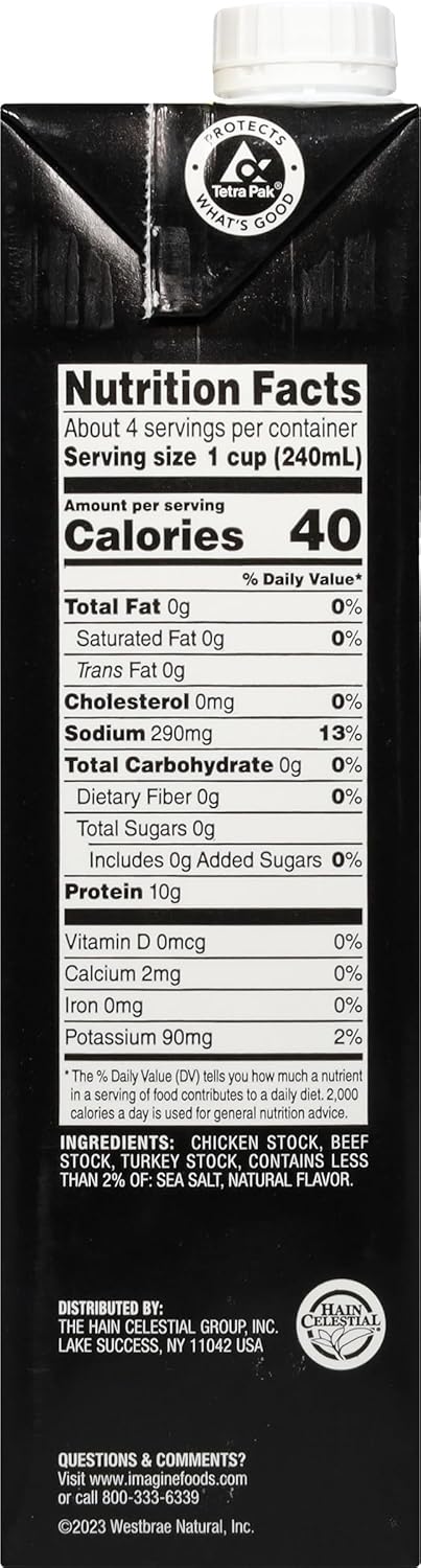 32 oz Imagine Chicken, Beef & Turkey Bone Broth