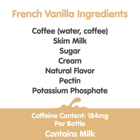 Dunkin' Donuts 13.7 oz, 12 Pack Dunkin' French Vanilla Iced Coffee Bottles, fl