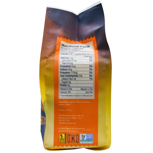6 Count Lotus Foods Gourmet Organic Rice Ramen Noodles, Millet and Brown Rice