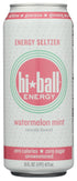 HIBALL ENERGY Watermelon Mint Sparkling Energy Water, 16 FZ