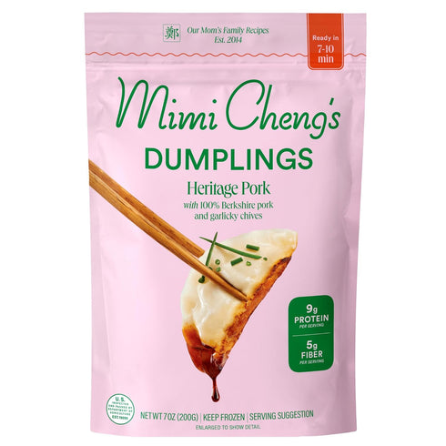 Mimi Cheng's Heritage Pork Dumplings Frozen Premium Berkshire Pork with Garlicky Chinese