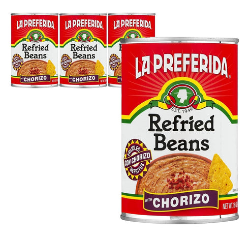 La Preferida Chorizo Refried Beans (Made with Real Pork & Beef, No