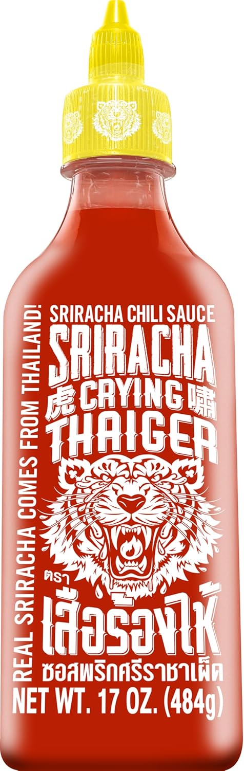 Crying Thaiger 17oz Sriracha Chili Sauce - Classic Thai Hot Sauce, Vegan, Gluten-Free, Non-GMO