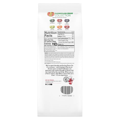 7.5 oz Jelly Belly Farmstand Fruit Jelly Bean Collection - Gift Bag - Genuine, Official, Straight from the Source